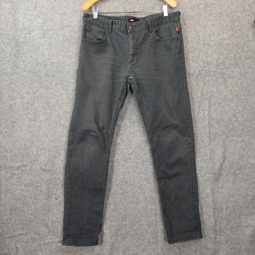 Punk Rock Light Black Jeans Mens Slim Fit Stretch Skater Sustainable GLOBE 36/31
